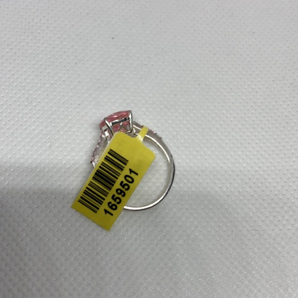 Simulated Pink & Light Pink Diamond’s Sterling Silver New Ring J-35 - Picture 8 of 9